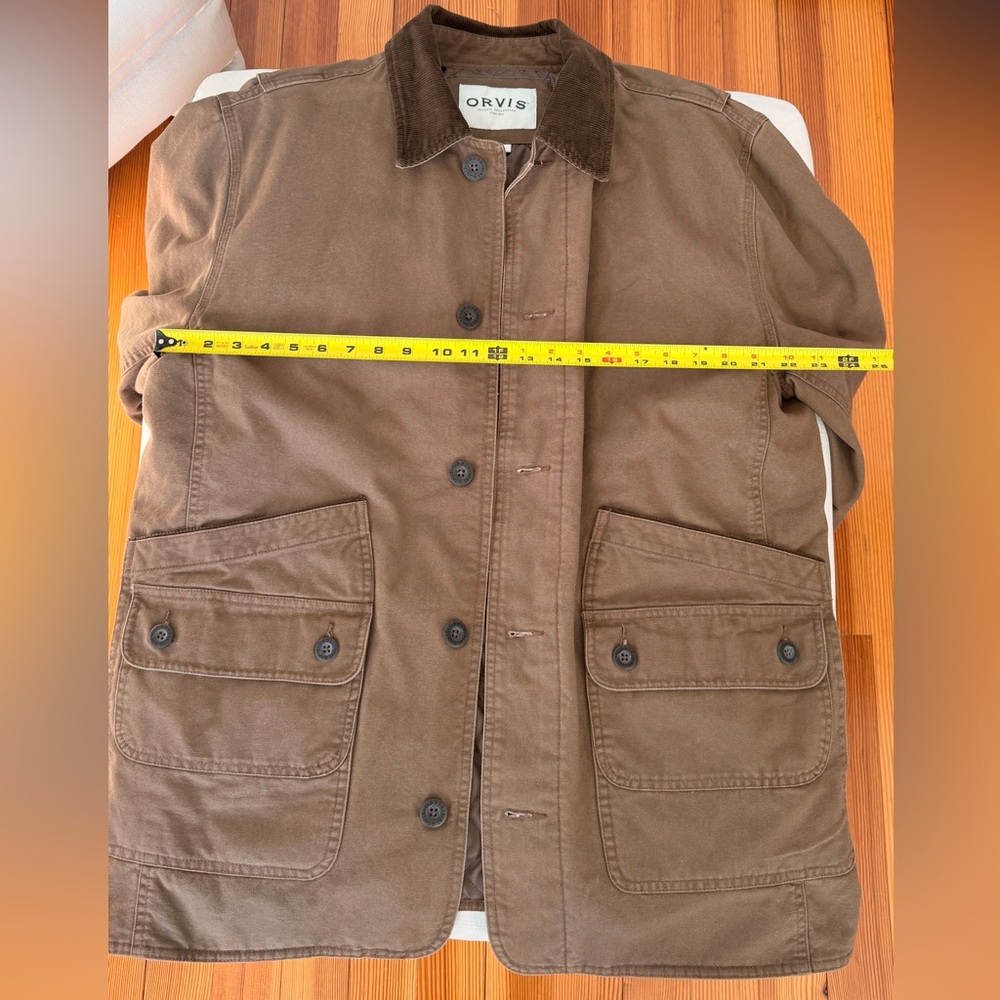 Men’s Orvis Canvas Field Jacket with Quilted Lining - Size Large - Brown - Picture 6 of 9